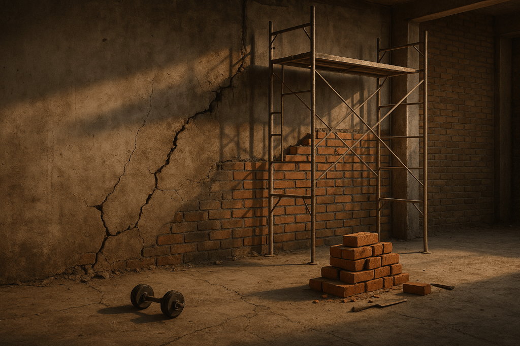 Think: gritty renovation meets fitness transformation.